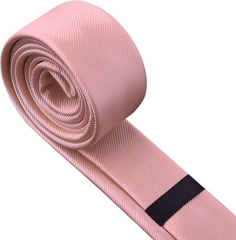 Branduce Men's Skinny Ties Solid Color Formal Neckties 1.58" (4CM) Slim Ties For Men - Image 3